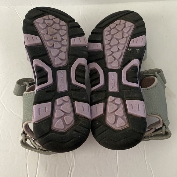 Eddie Bauer Laura River Sandal Hook And Loop Closure Gray and Lavender - Picture 7 of 7